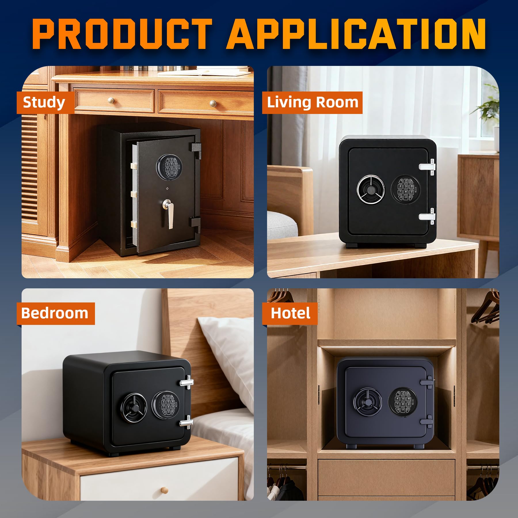 Elektronisches Safe Lock Ersatztastatur mit Magnetschloss & 2 Override-Tasten-NFC-Funktion (mit 2 NFC-Karten), programmierbarer Safe Keypad für schnellen sicheren Zugriff, passend für Safe Boxen