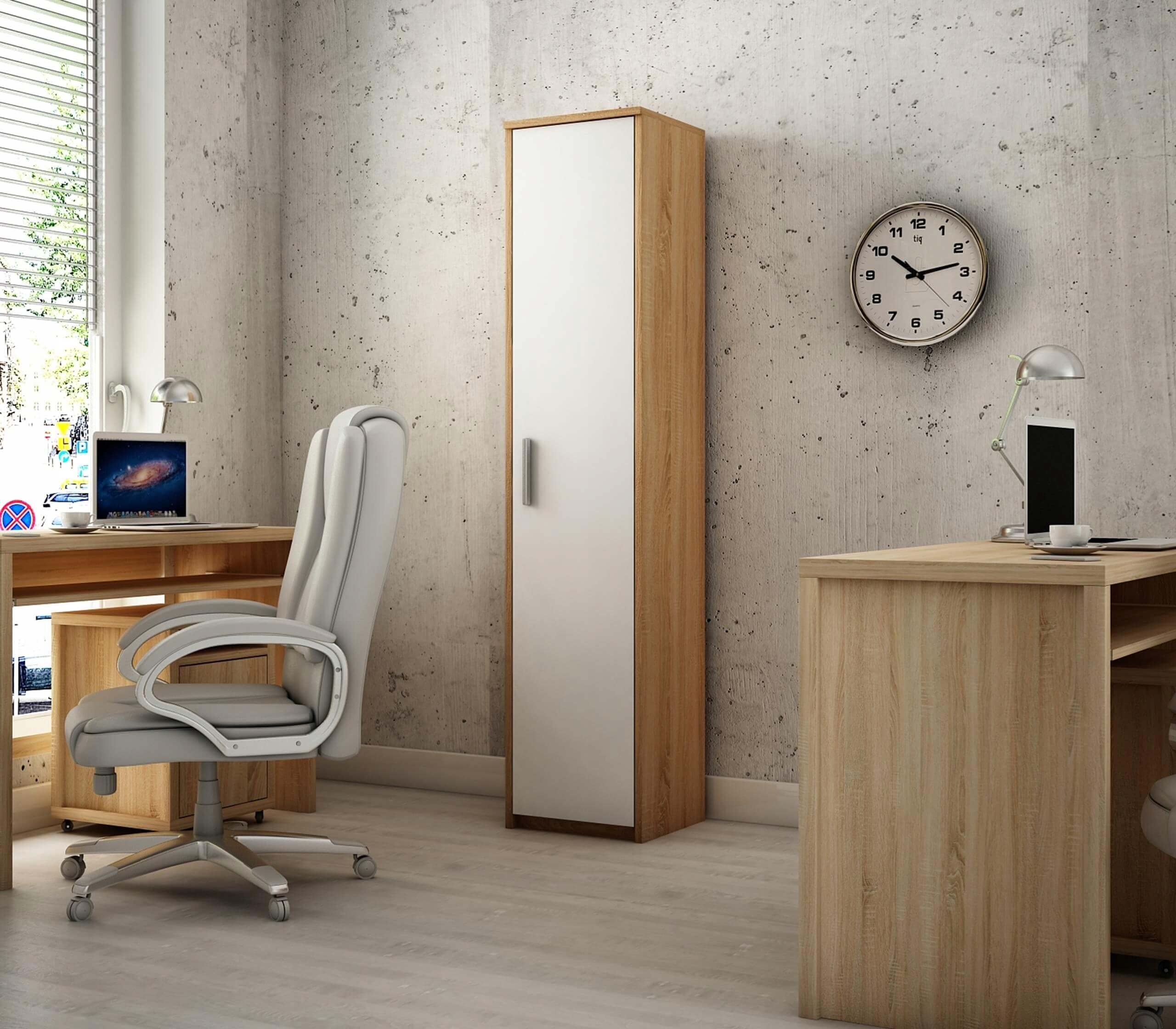 Schmaler Kleiderschrank Mit 4 Böden - Platzsparend Für Kleine Räume & Schlafzimmer