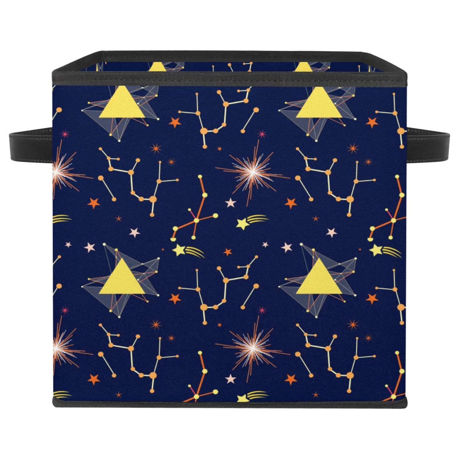 Panier de rangement constellation pliable en tissu pour chambre d'enfant