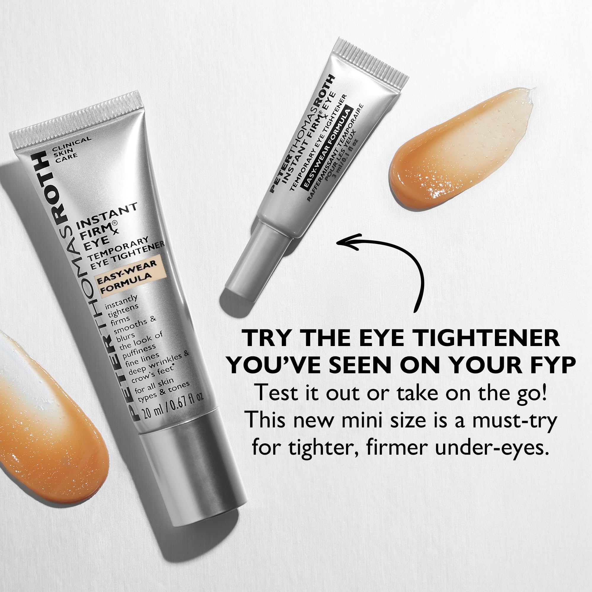 Peter Thomas Roth | Trial-Size Instant FIRMx® Eye Temporary Eye Tightener Easy-Wear Formula | Viral Eye Tightener Cream for Under-Eye Bags & Wrinkles