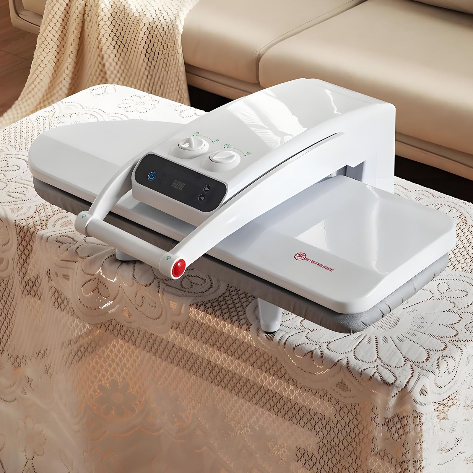 Assi da Stiro,Pressa a Vapore 1800W,Serbatoio 300ml Integrato,Regolazione Temperatura,Doppia Piastra 800×310mm,Pressione 50kg,Automatic Ironing Machine
