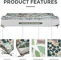 Vista 5 de Magpie Fabrics - Fundas de cojín para bancos del patio o sofás biplaza (solo funda de repuesto, sin inserto!), funda de cojín de columpio resistente