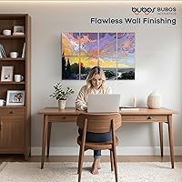 Vista 15 de BUBOS - Paquete de 8 paneles acústicos artísticos y autoadhesivos de insonorización, 48 x 32 pulgadas, acondicionamiento acústico y decorativos