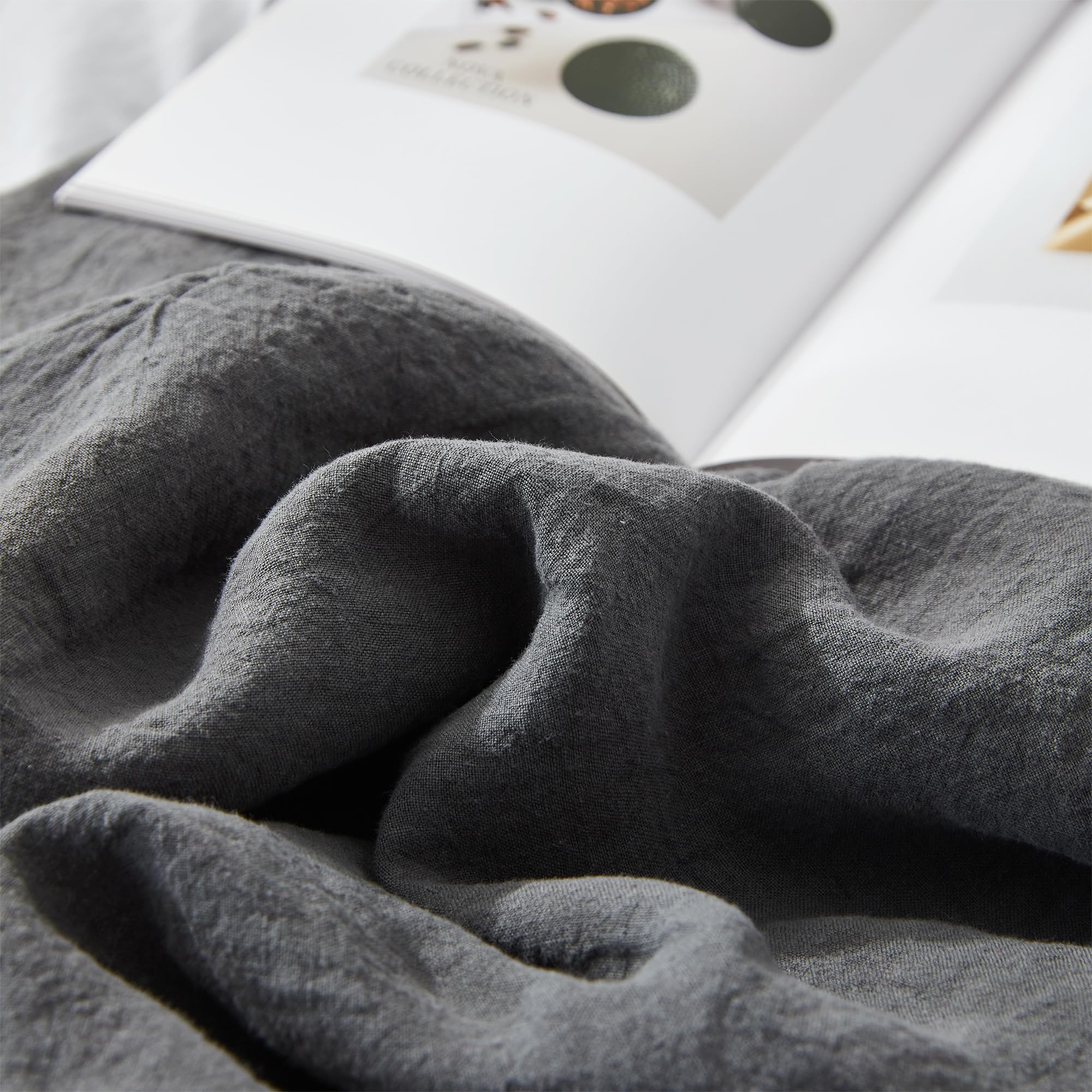 Byourbed Dark Sky Reserve® - Portugal Made 100% Linen Twin XL Comforter - Charcoal Gray