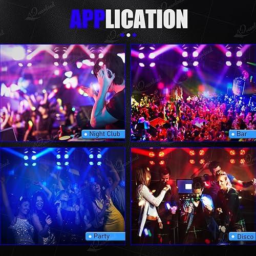 Miniatura 6 de Dreamland Luz de haz de cabeza móvil, LED RGBW, cabeza móvil, luces de discoteca DMX 512 con sonido activado para iluminación de escenario, fiesta,