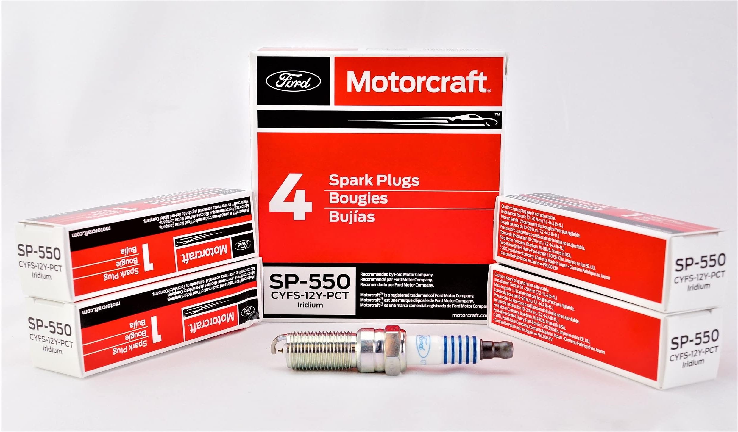 OverstockDirect Genuine OEM SP550X Iridium Spark Plugs (4 Pack) CYFS-12Y-PCTX