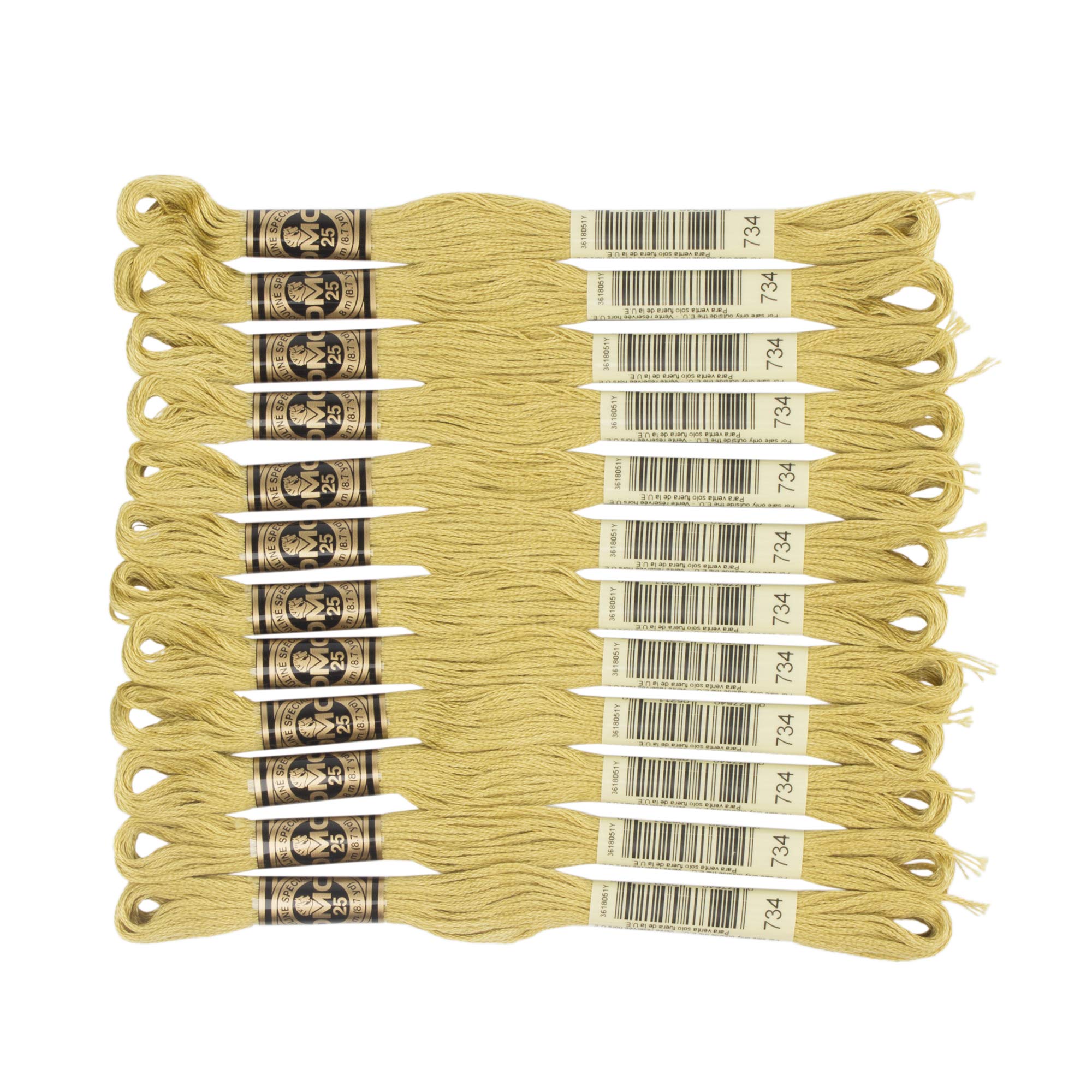 DMC 6-Strand Embroidery Cotton Floss, Light Olive Green