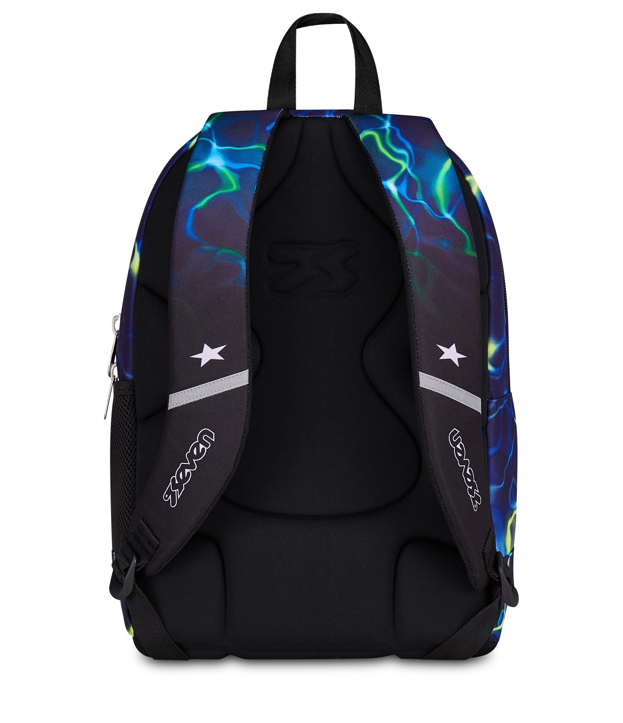 Seven Zaino Scuola Dual ELECTRICVIBE BOY, Doppio Scomparto, Blu, 32 L, Multifunzione, Tasca attrezzata, Tasca laterale porta borraccia, Scomparto porta pc, Scuola media e superiore, Bambini, Ragazzi