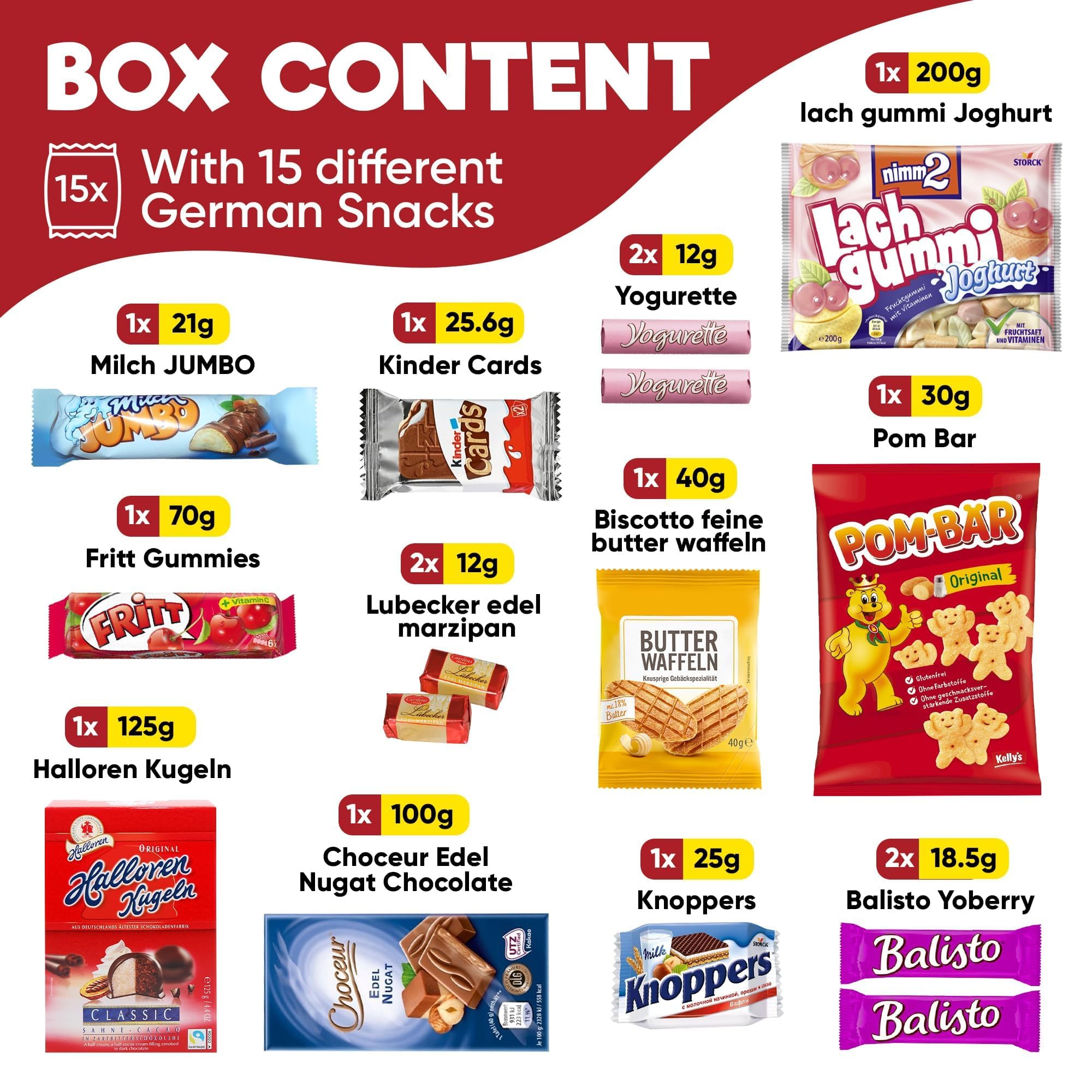 German Snack Box – Authentic German Chocolate & Snacks from Germany - International Snack Box with German Candy & European Treats – Great Gift for Food Lovers