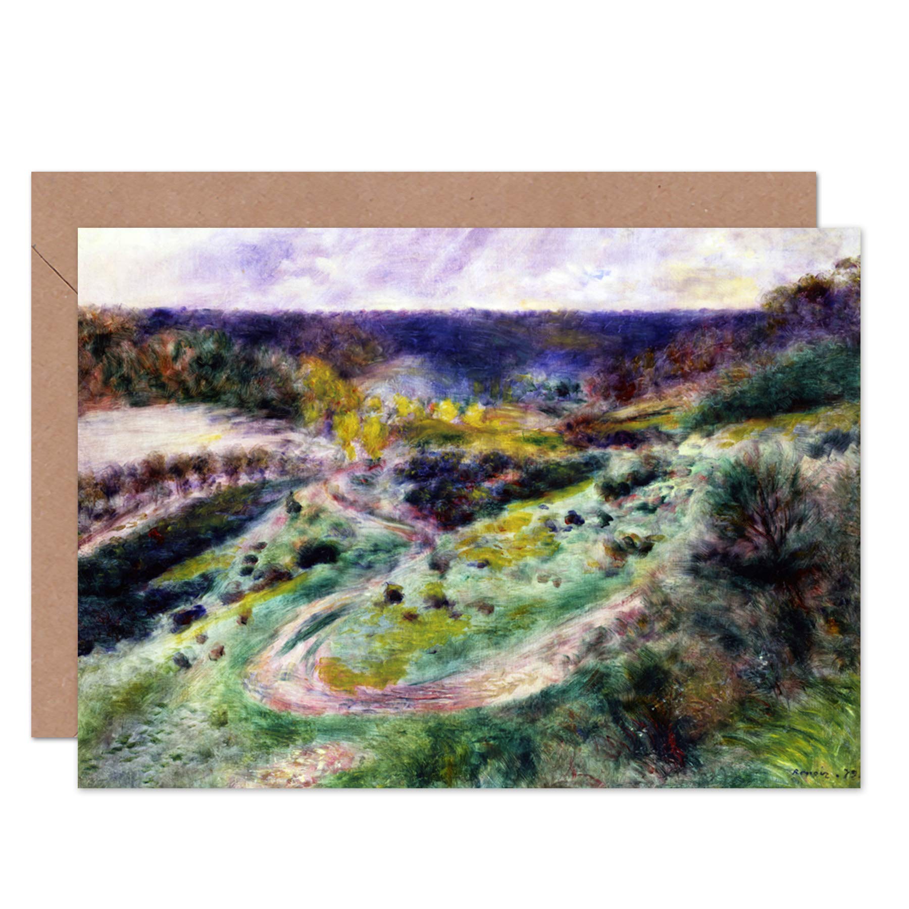Artery8 Renoir Road At Wargemont Fine Art Greeting Card Plus Envelope Blank Inside