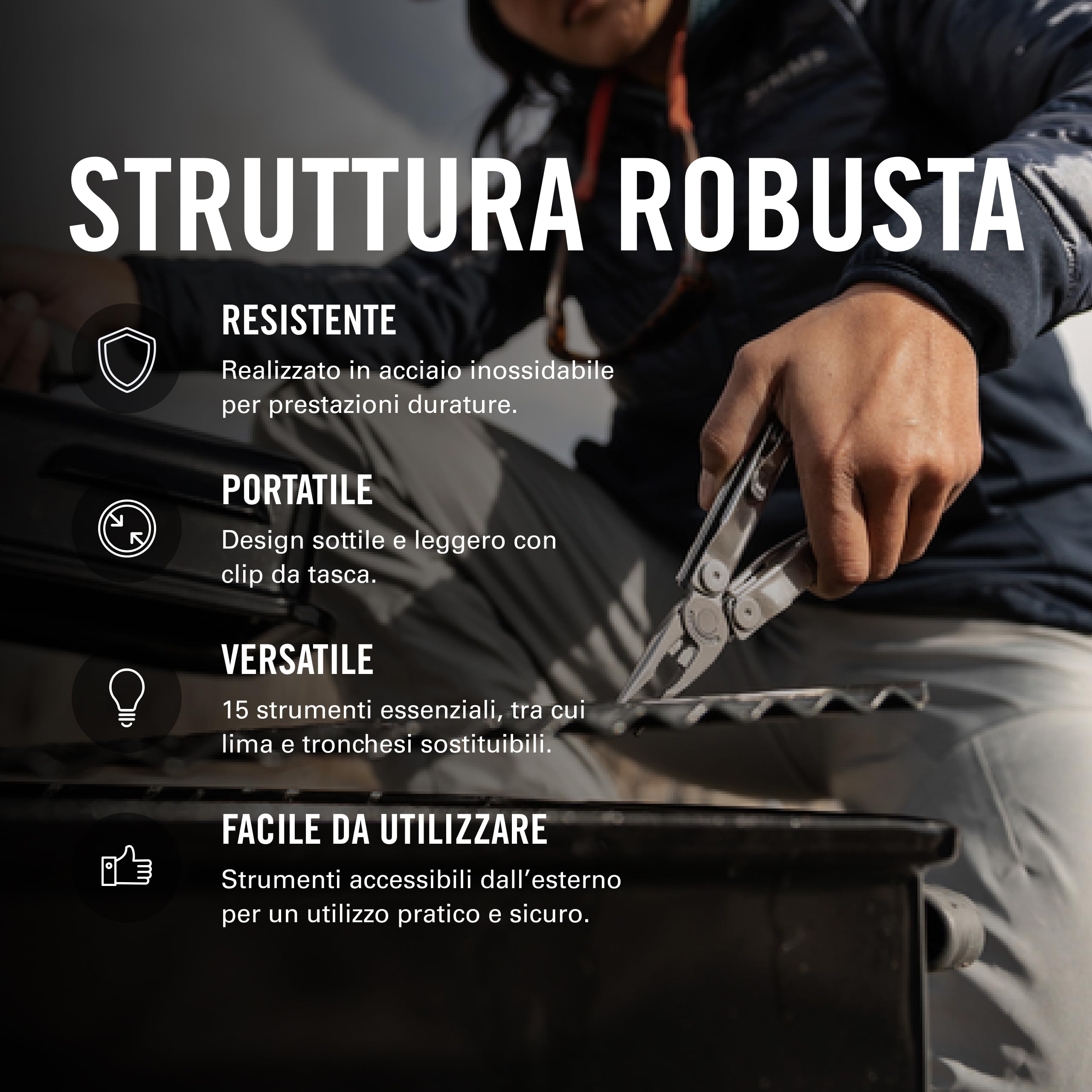 Leatherman Curl Multiutensile - 15 Strumenti per l'Outdoor e il Campeggio - Acciaio Inossidabile