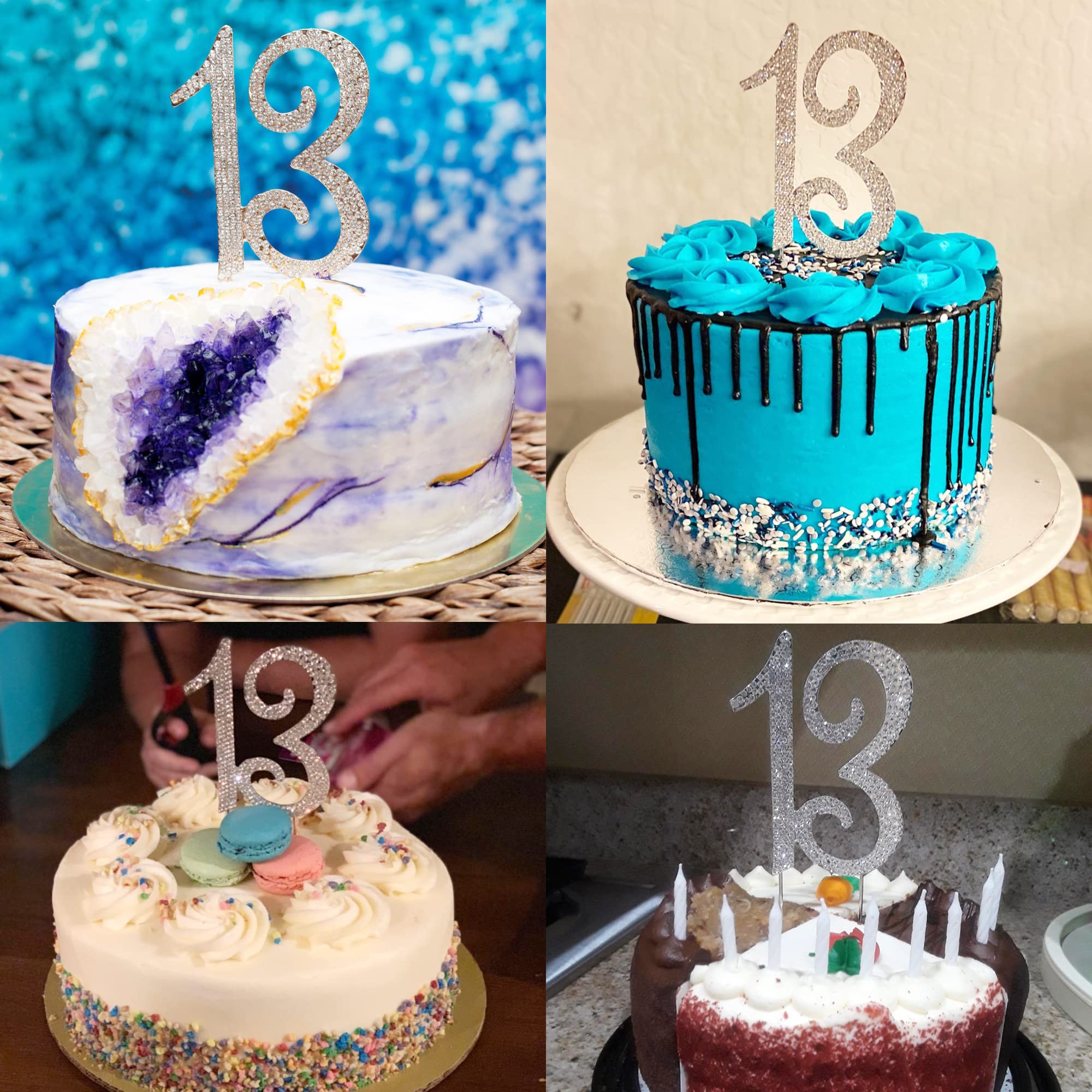 Feelairy Decorazione Torta Compleanno 11 anni Bambina, Topper di Compleanno Happy Birthday Oro Rosa, Glitter Torta Topper Palloncini Coriandoli per Decorazione Torta 11 Compleanno Ragazzo Ragazza
