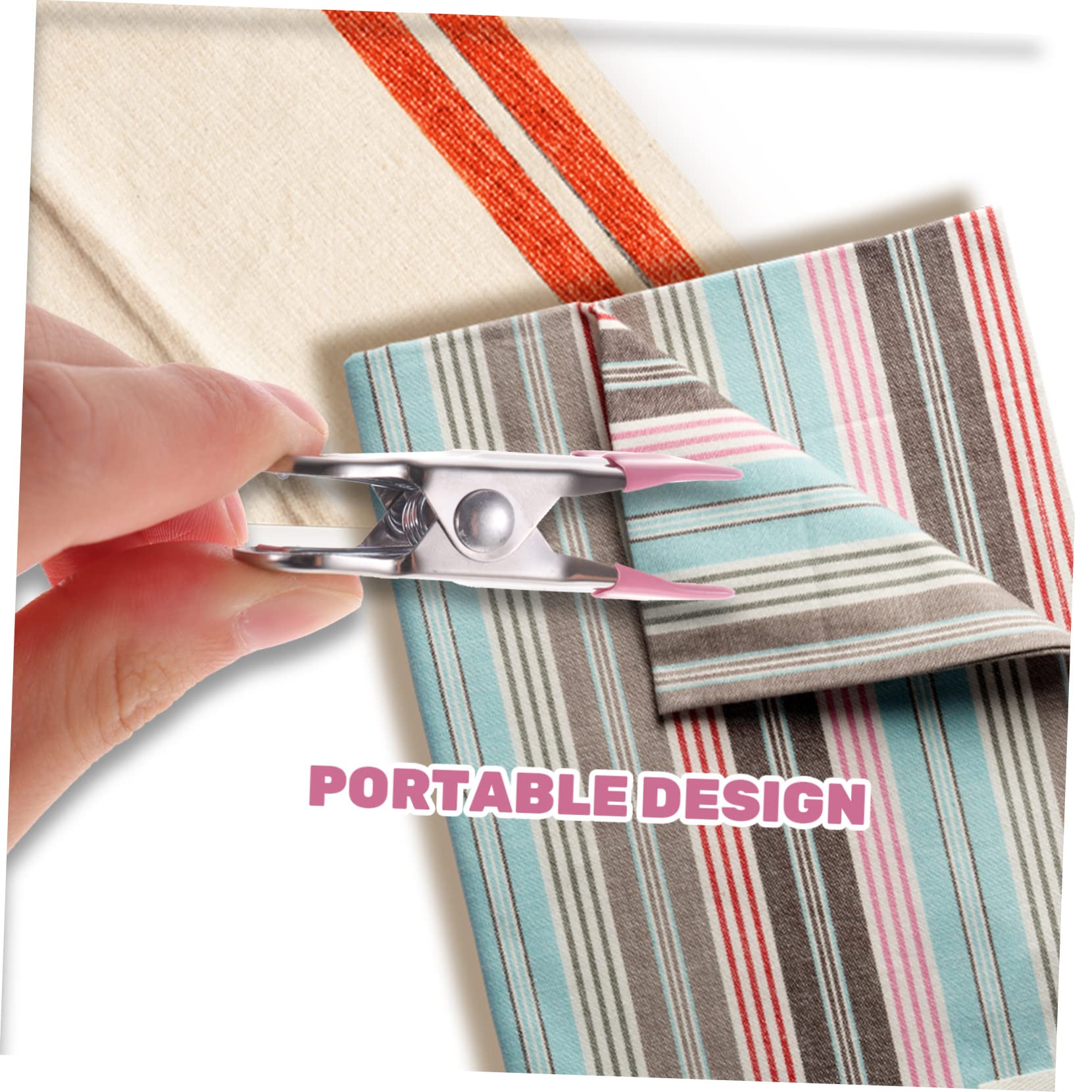 EXCEART 4 Set Fermagli Per Cucire Molletta Per Il Bucato Fermagli Per Calze in Metallo Costura Morsetti Per Sacchetti Di Trucioli Mollette Kit Da Cucito Acciaio Inossidabile Di Legno