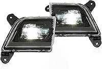 Vista 10 de Ensamble de luces antiniebla LED KUAFU compatible con Chevy Chevrolet Silverado 1500 2019-2021, reemplazo para 84509651 84509652, lámparas