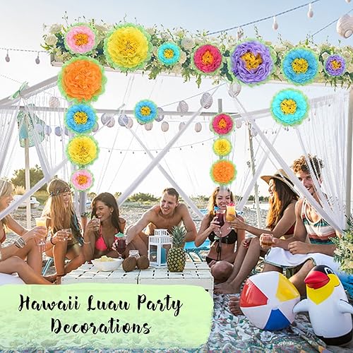 Miniatura 5 de 21 flores de papel grandes, decoraciones de flores de papel de fiesta para pared, flores de papel de seda mexicanas de bricolaje, decoraciones de