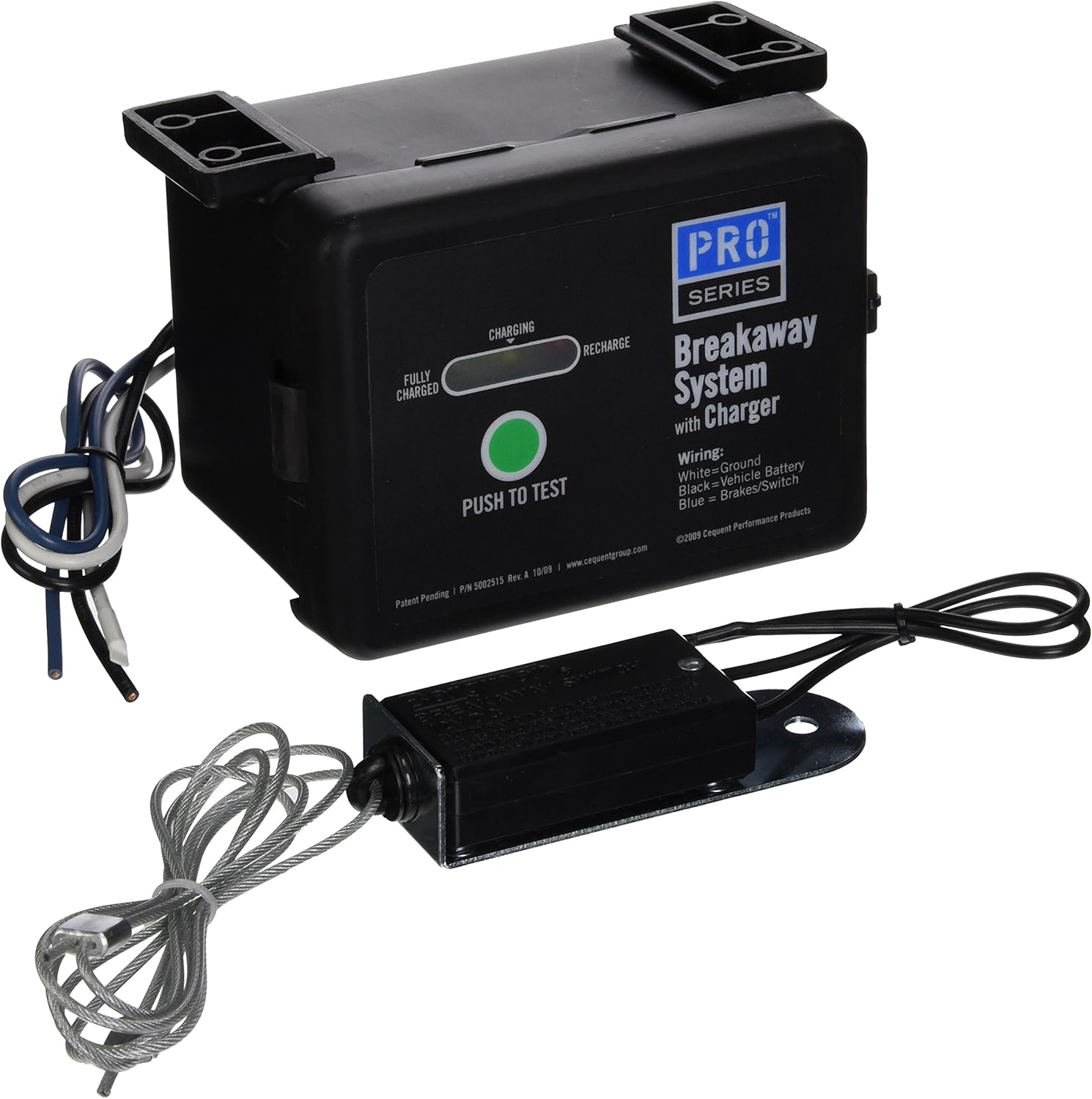 Fulton Breakaway System para remolques de 1 a 3 ejes con frenos eléctricos incluyendo caja de batería con batería de 5 amperios