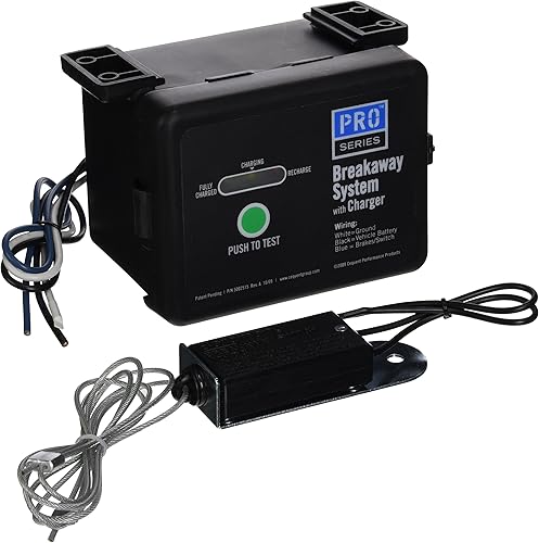 Fulton Breakaway System para remolques de 1 a 3 ejes con frenos eléctricos incluyendo caja de batería con batería de 5 amperios