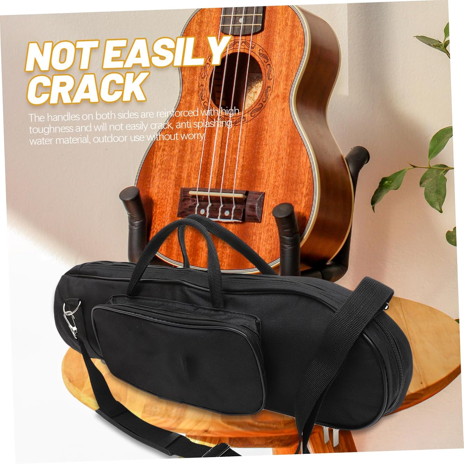 Oxford Cloth Trumpet Carrying Bag Thickened Storage Pouch with Dual Zippers Shoulder Straps Protective Musical Instrument Case for Outdoor Use