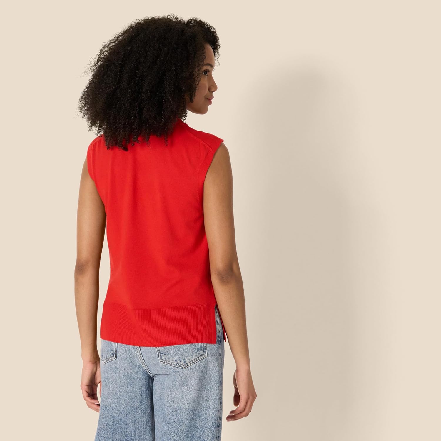 Amazon Essentials Women's Regular-Fit Cap Sleeve Pullover Mock Neck Sweater Top - Image 2