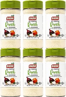 Badia Ranch Seasoning Powder, 5 oz, All-Purpose Ranch Flavor (Pack of 6)
