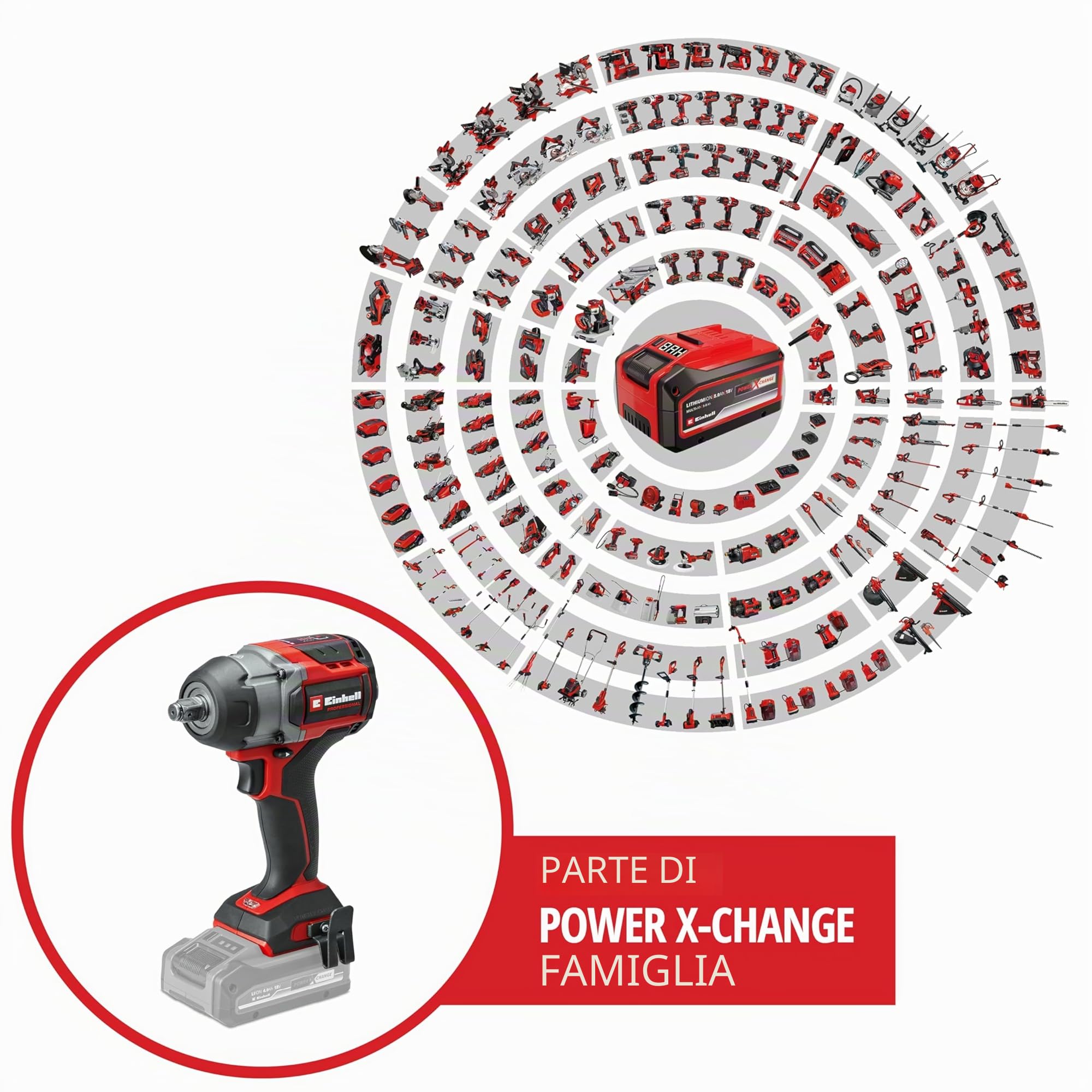 Einhell Professional Trapano a percussione a batteria TP-CW 18/750-C Li BL-Solo PXC (18 V, coppia 750 Nm, funzione di arresto automatico, Brushless, mandrino esagonale, batteria esclusa)