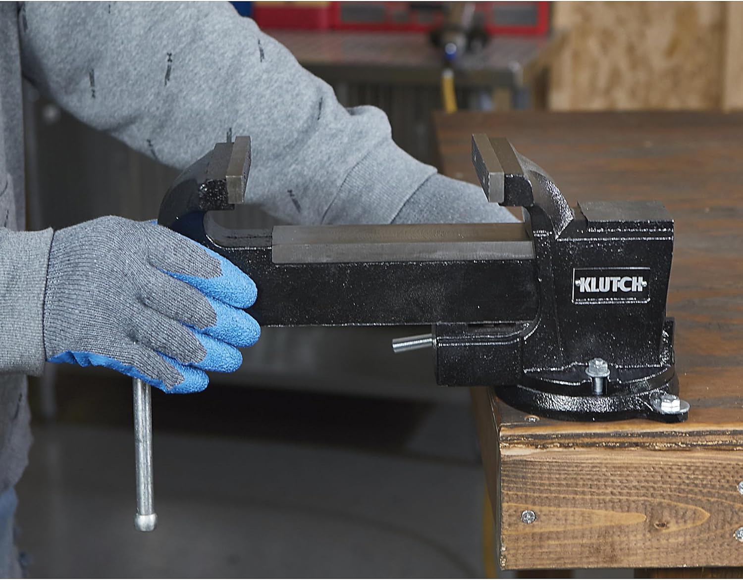 Klutch Quick-Release Bench Vise, 5in. Jaw Width, Model# AT-QRV-05