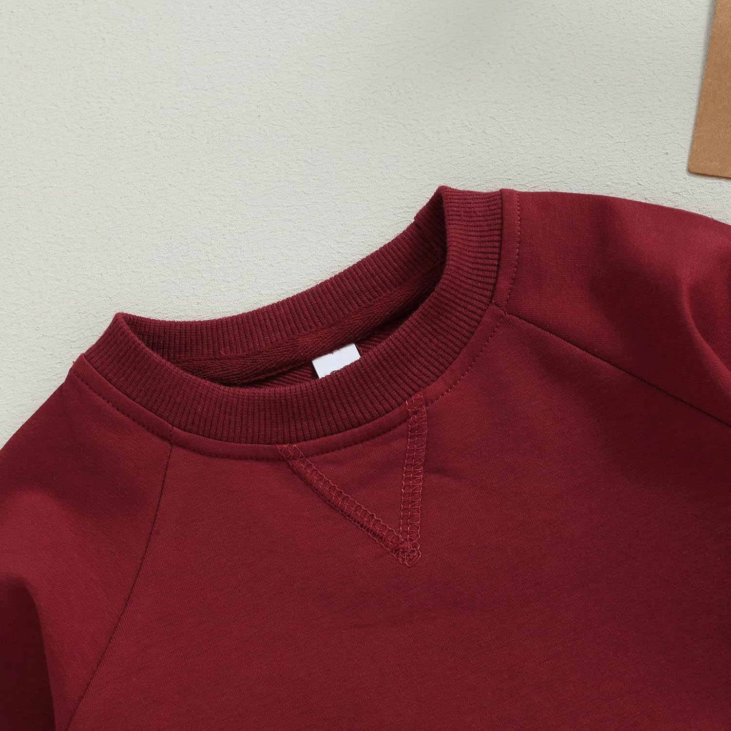 Toddler Baby Boy Girl Clothes Solid Color Crewneck Sweatshirt Long Sleeve Pullover T Shirt Tops Fall Winter Outfit - Image 2