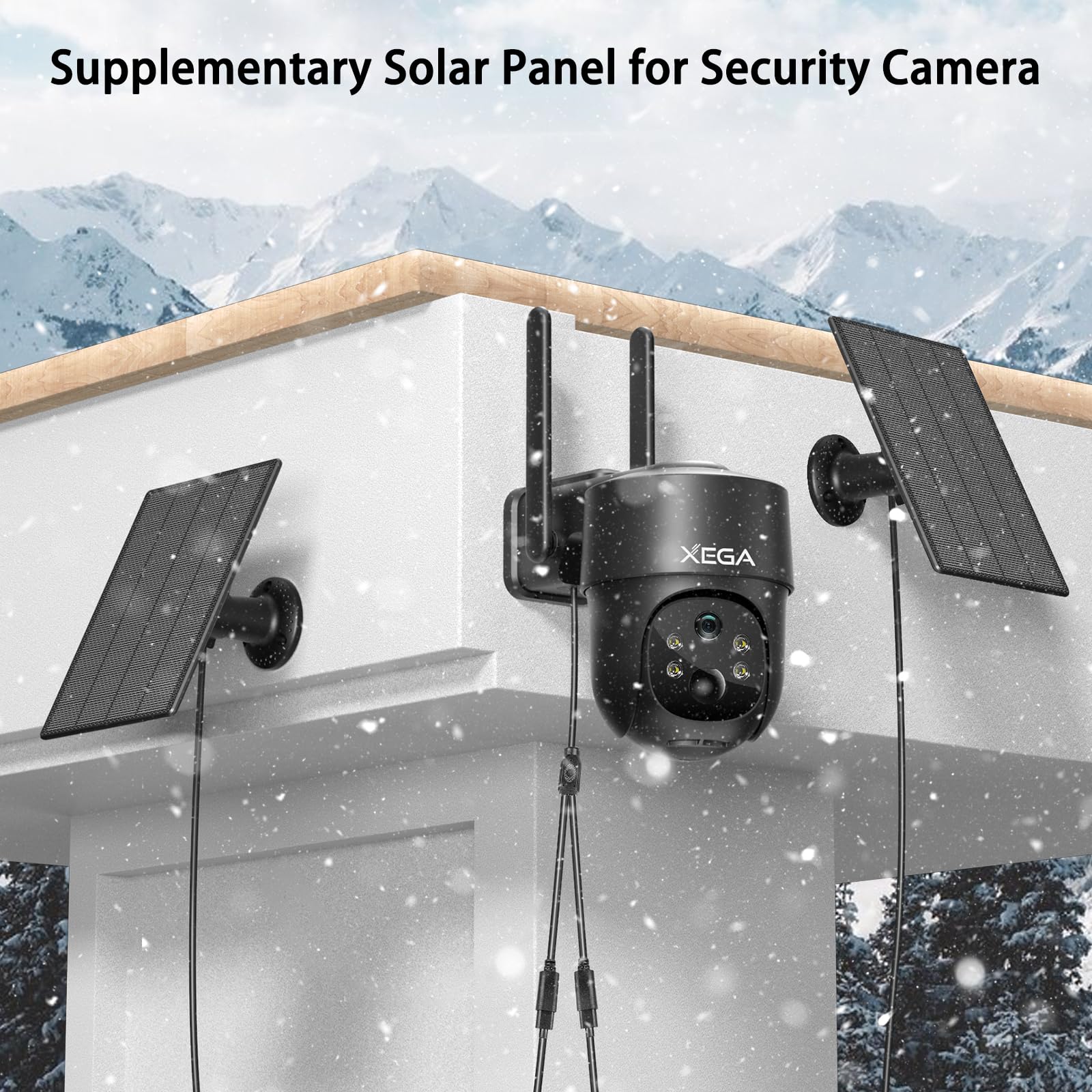 Panneau Solaire 20W Xega Pour Caméra Surveillance - Alimentation Type-C