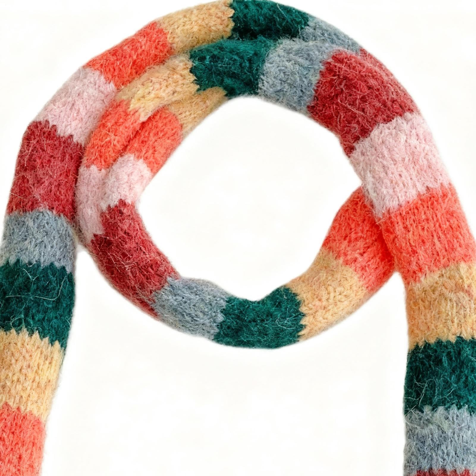 Générique Sciarpa invernale - Scaldacollo colorato a righe sottili a maglia | Sciarpa calda chic - per protezione del collo in autunno e nelle giornate fredde