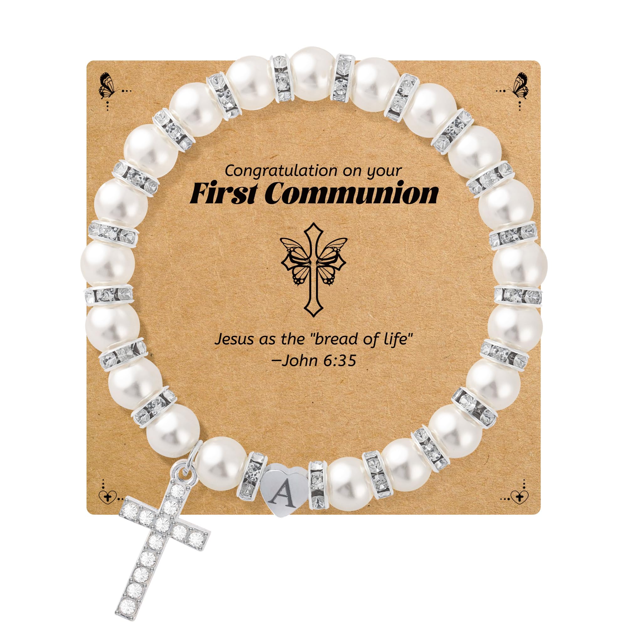 BAYLAY First Communion Gifts for Girls, Cross Bracelet for Teen Girl