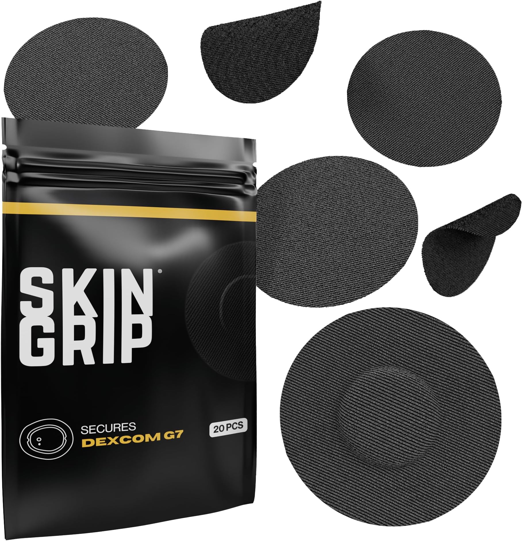 Skin Grip Adhesive Patches for G7 CGM (20Pack