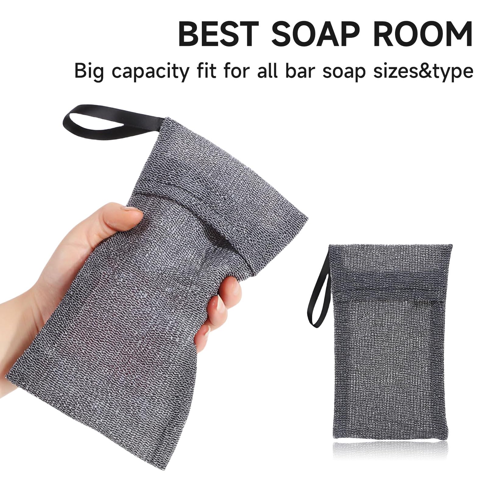 Bolsa de Jabón para Adultos, Bolsa Exfoliante de Nylon, Cuidado Corporal Efectivo para Piel Áspera, Producto Sostenible