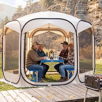 Pop Up Screen House Tent 10x10 FT Portable Instant Screen Canopy Tent