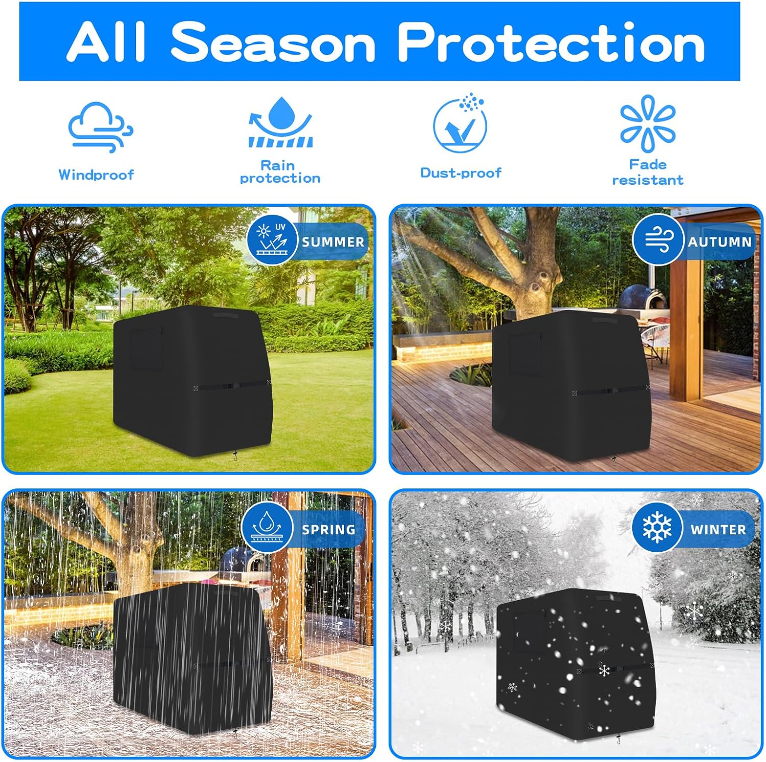 Waterproof Engine Welder Generator Cover-Heavy Duty 600D Oxford for Ranger GXT Series Welder,All Weather Protection, Black