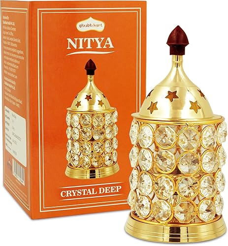 Shubhkart Akhand Diya - Lámpara de aceite decorativa para atmósfera positiva Pooja Decoración del hogar Regalo