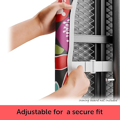 Miniatura 4 de oliso Funda para tabla de planchar, duradera, 100% algodón, forrada con almohadilla de fieltro de grado profesional, se adapta a tablas estándar de