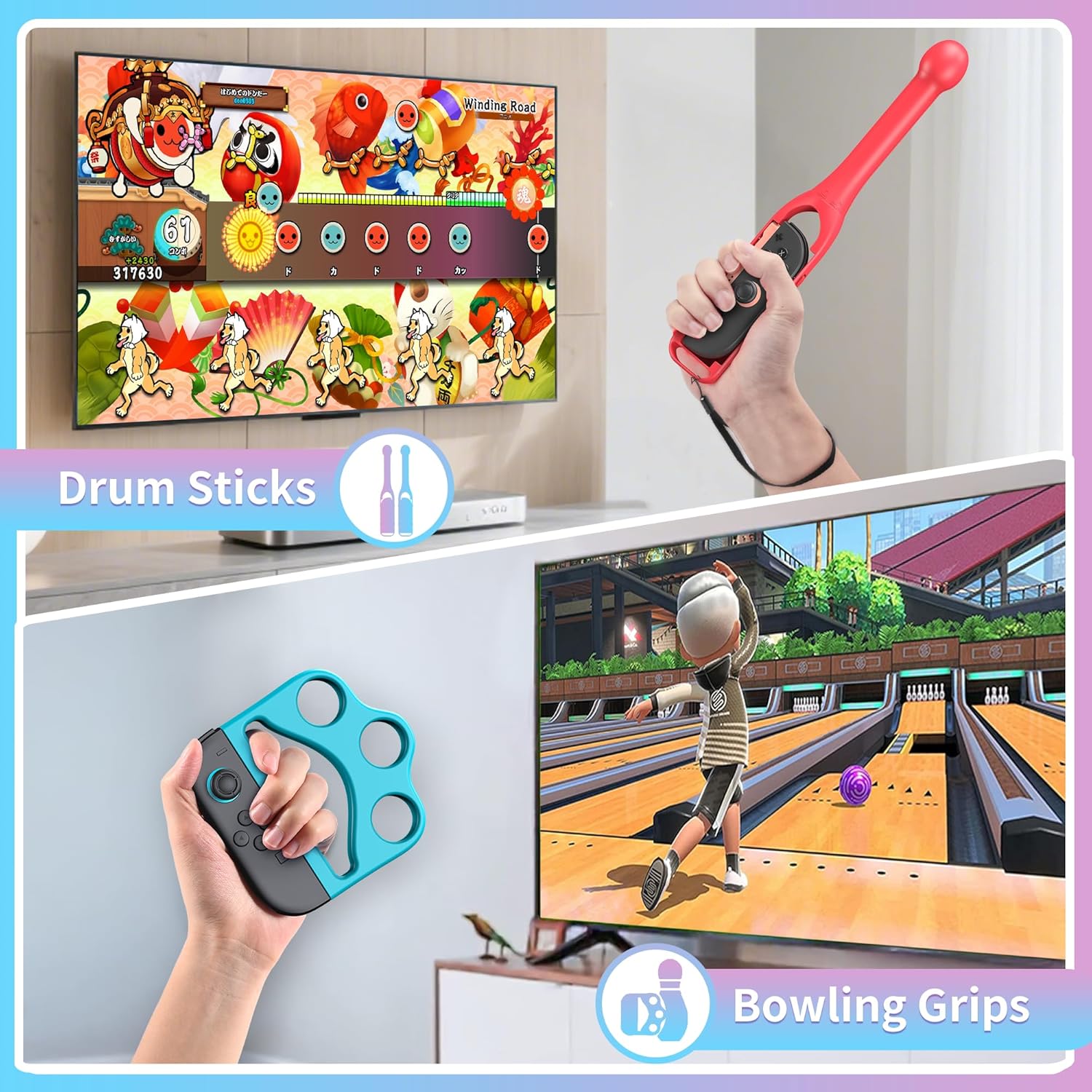 STARTRC GAMES Switch 2 Sports Accessories Bundle for Nintendo Switch 2 (2025),18 in 1 Family Party Pack Games Accessories Set Compatible with Switch 2 Sports Games - Image 6