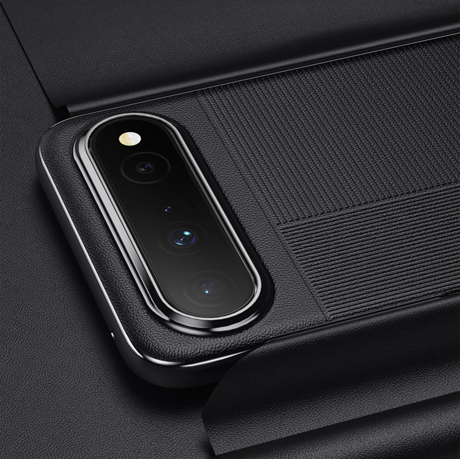 Étui Pour Huawei Pura X View, Electroplated Cuir Coque Mince Antichoc