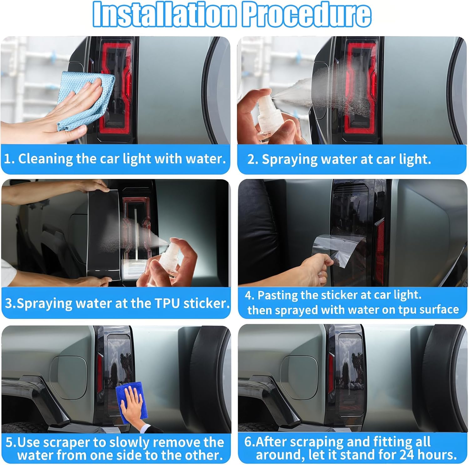 for Hummer EV SUV Accessories Car Rear Tail Light TPU Tint Film,Precut Overlay,Taillight Wrap Cover for Hummer EV SUV 2024 2025+ Smoked Taillight Shell Protect Decorative (Dark Smoke)