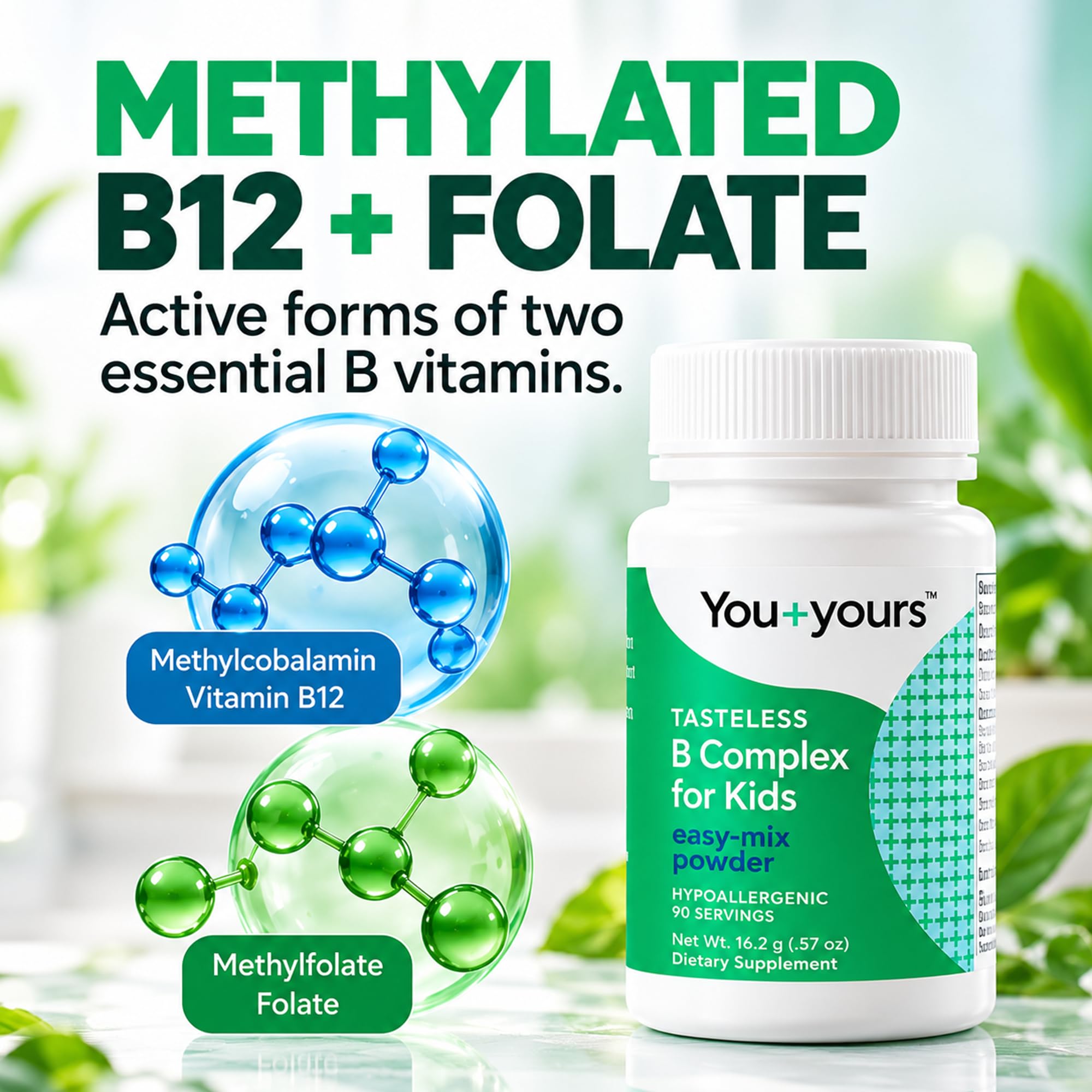 Tasteless B Complex for Kids + Toddlers- with Methylfolate and Methyl B12 — Amazon image 7