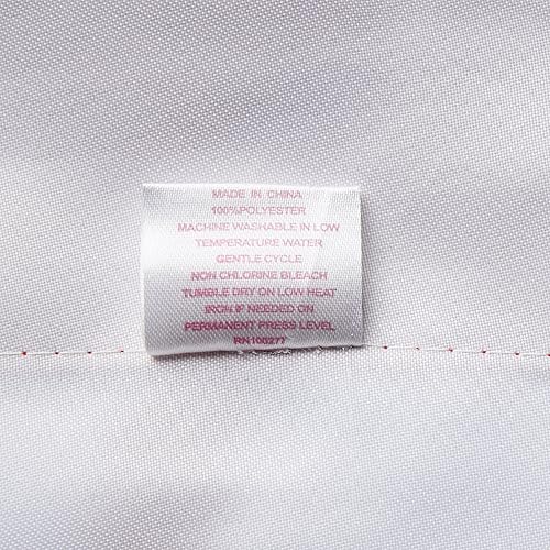 Miniatura 4 de Violet Linen Lazos de cinta de Pascua con hojas de acebo navideñas, poliéster bordado con borde bordado, 70 pulgadas, redondo, color blanco