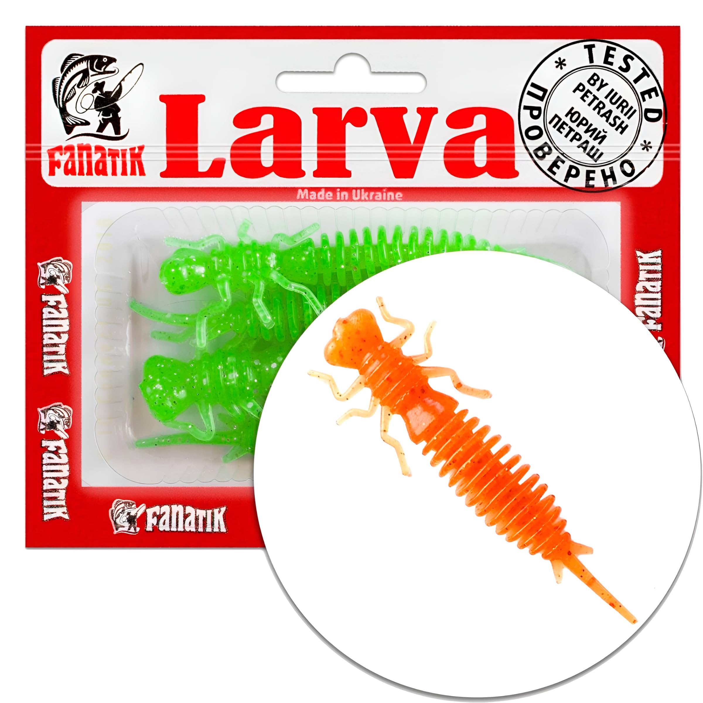 FANATIK Soft lures LARVA 1.6" 2" 2.5" 3" 3.5" 4.5" 4-11cm Silicone Fishing Bait Artificial Sofbaits Twister Jig Minnow Drop Shot (017, 1.6" - 4.1cm - 10pcs.)