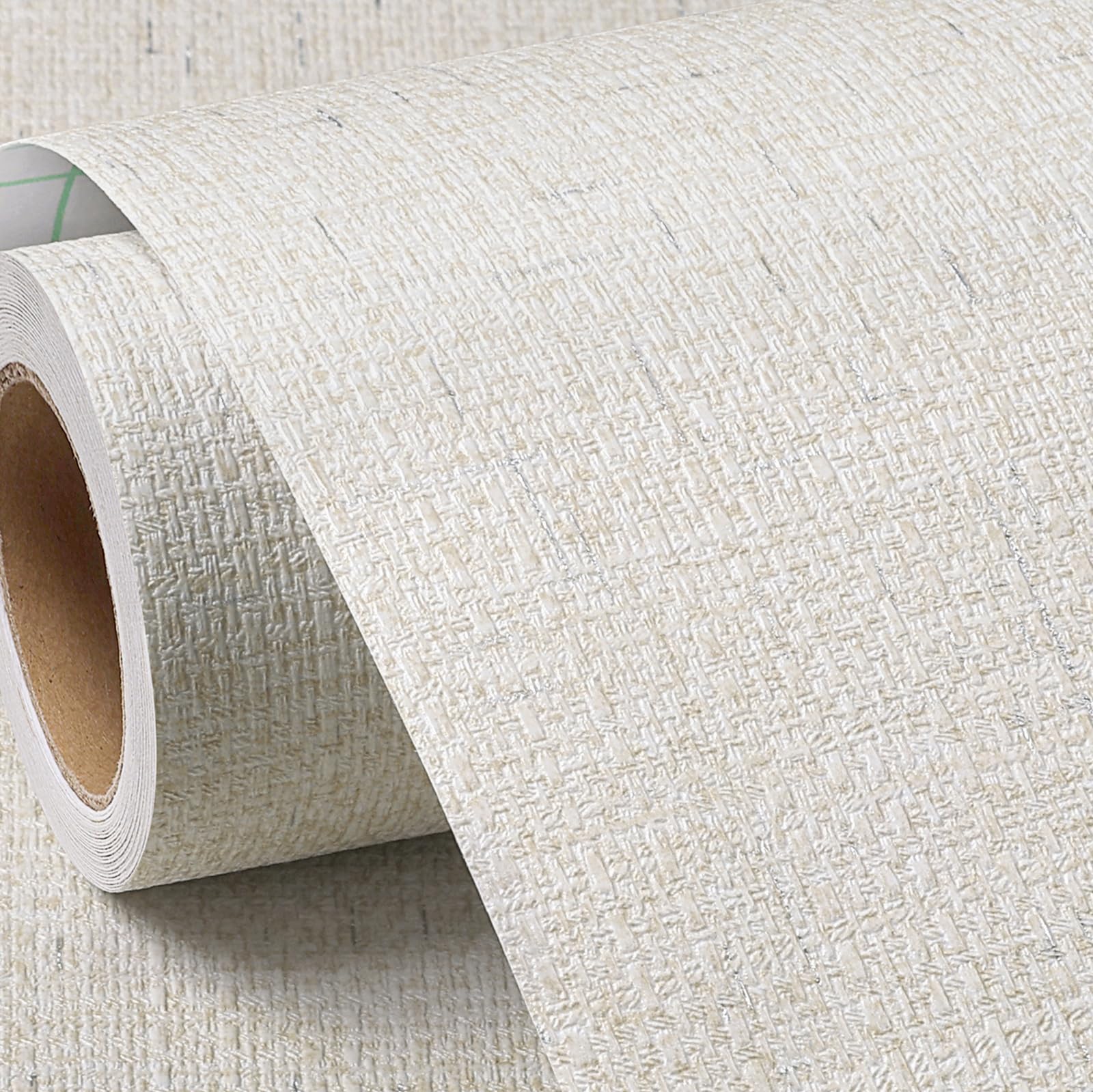 Papel pintado lino blanco para renovar cómodas de dormitorio y paredes de salones modernos