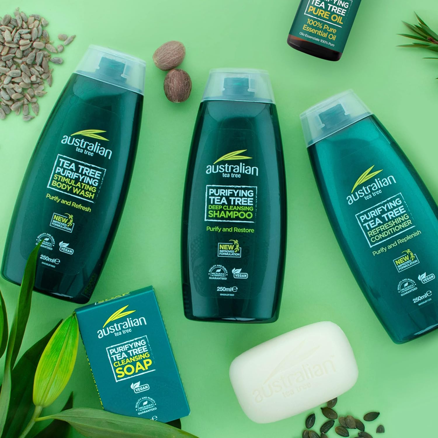 Australian Tea Tree Body Wash, Purifying, Natural, Vegan, Cruelty Free, Paraben and SLS Free, Stimulating, 250 ml 6 81+fAKyFWPL. AC SL1500