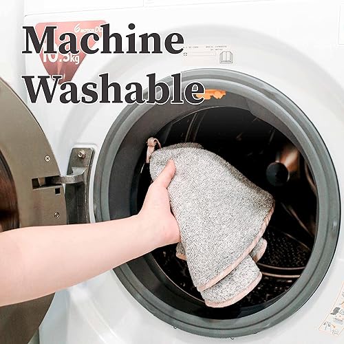 Miniatura 6 de myHomeBody Toallas de mano con bucle de botón, toallas de mano con bucles para colgar, toallas de mano de cocina con botón, fibra de carbón, juego