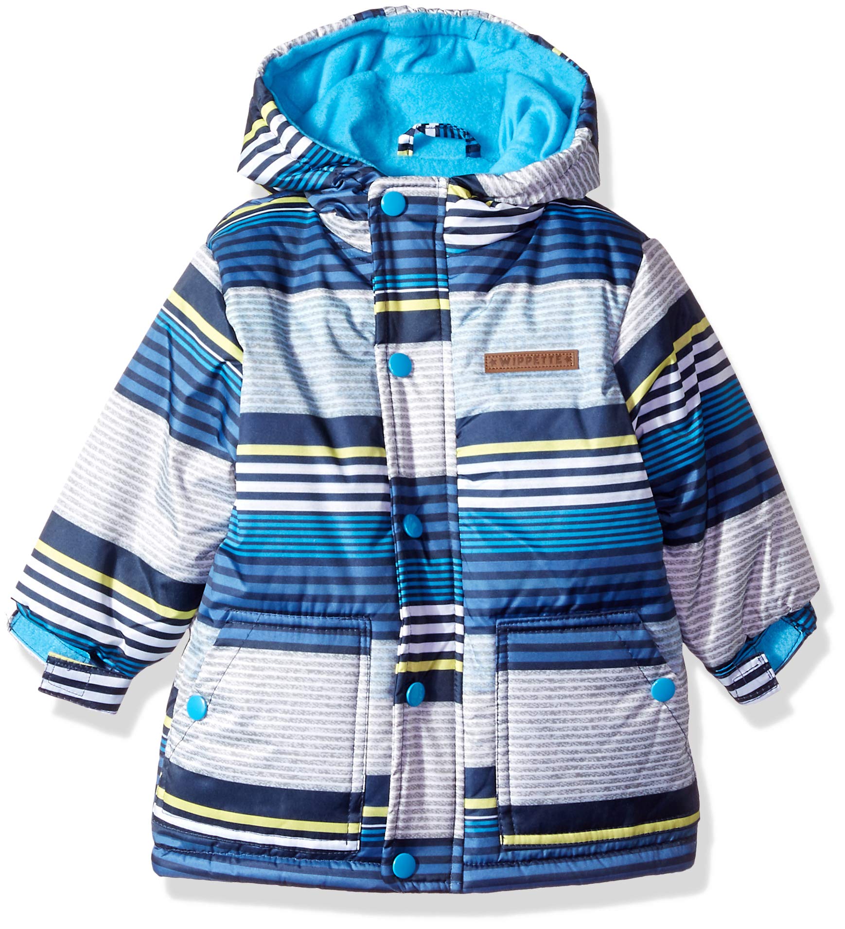 Wippette Baby Boys Striped Ski Jacket, Navy, 18M
