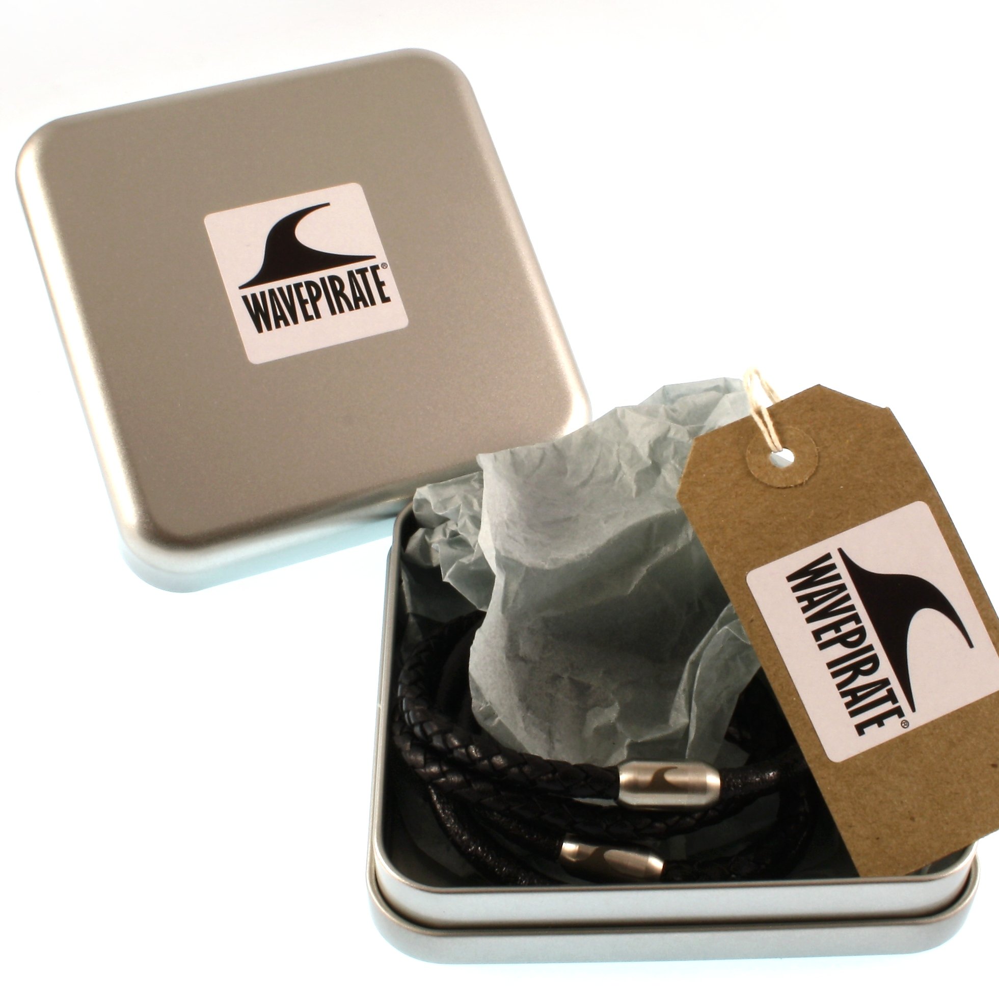 Echt Leder-Armband Malibu RG Schwarz Männer Herren