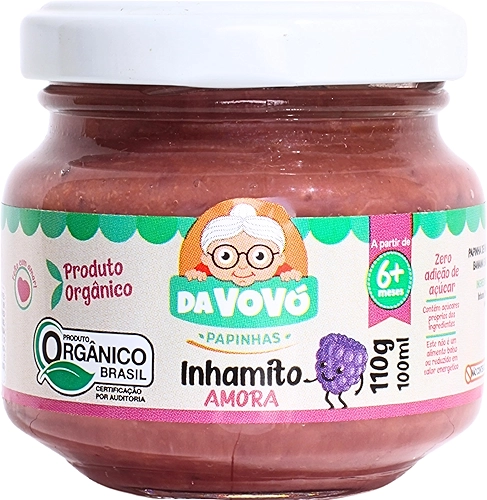 Da Vovó, Ihamito, Linha +6, Danoninho Natural, Sabor Amora, 100ml
