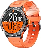 Vista 8 de Reloj inteligente para hombres Android Fitness Tracker: 1.53 "Militar Reloj inteligente con linterna brújula hacer respuesta Bluetooth Llamada