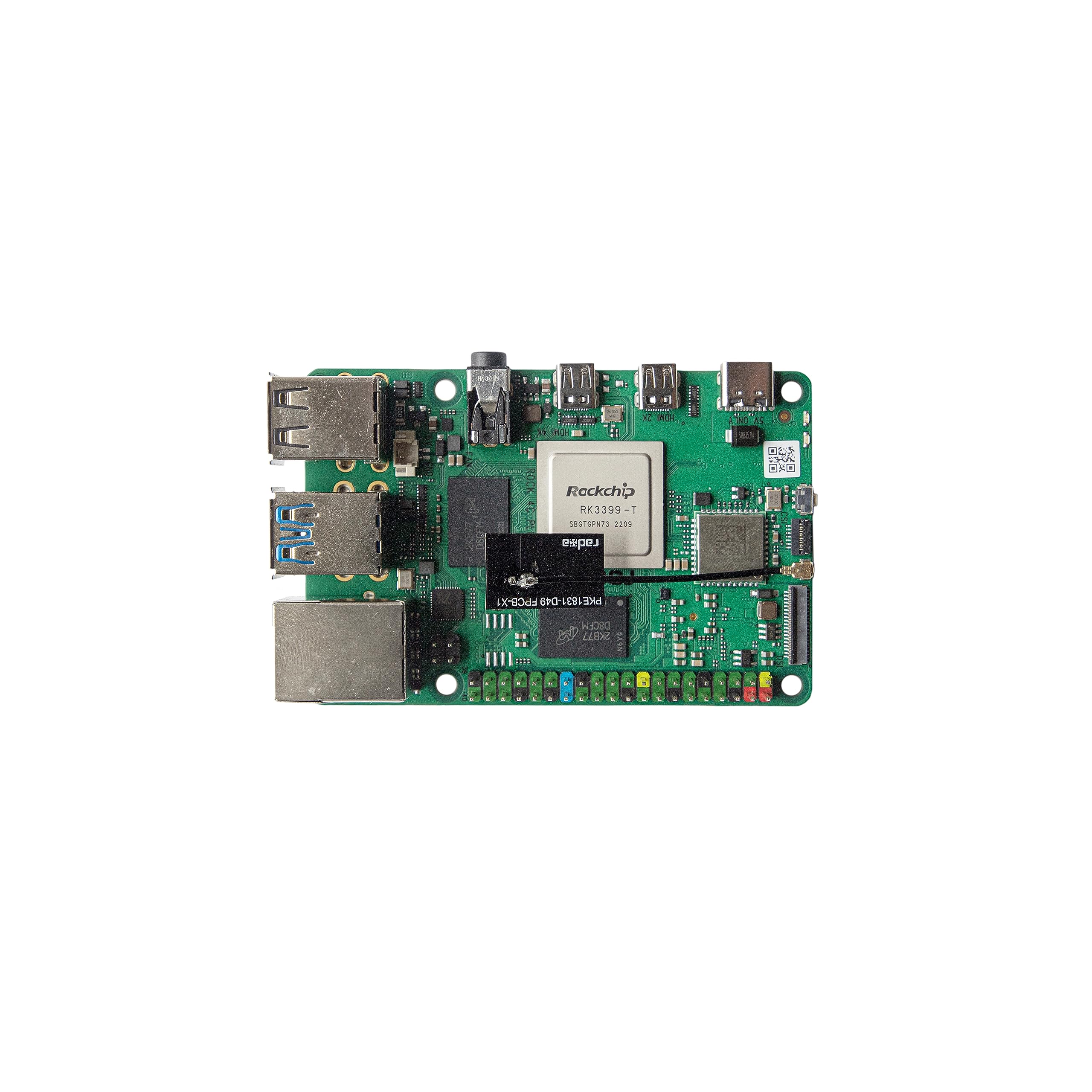 WayPonDEV Rock PI 4 Model C Plus 4G RAM Rockchip RK3399T 64bit Hexa-Core Based Single Board Computer Compatible with Raspberry Pi 4B